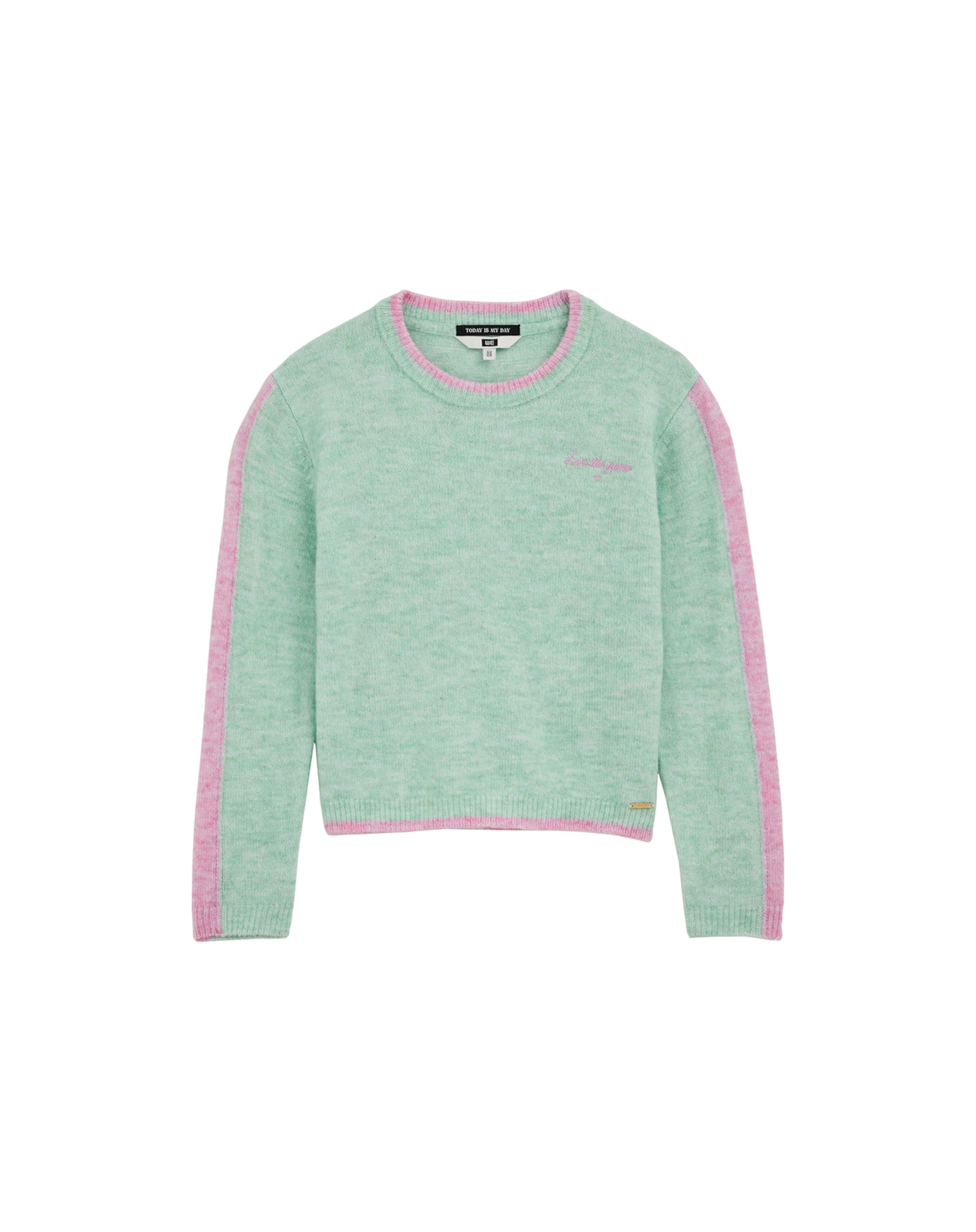 Pull-over WE Fashion en vert : devant