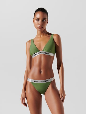 Karl Lagerfeld Triangen Bikiniöverdel i grön: framsida