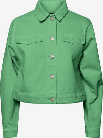 PIECES Between-Season Jacket 'Tessie' in Green: front