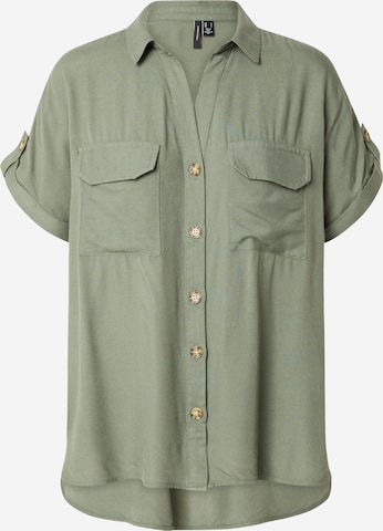 VERO MODA Bluza 'Bumpy' | zelena barva: sprednja stran