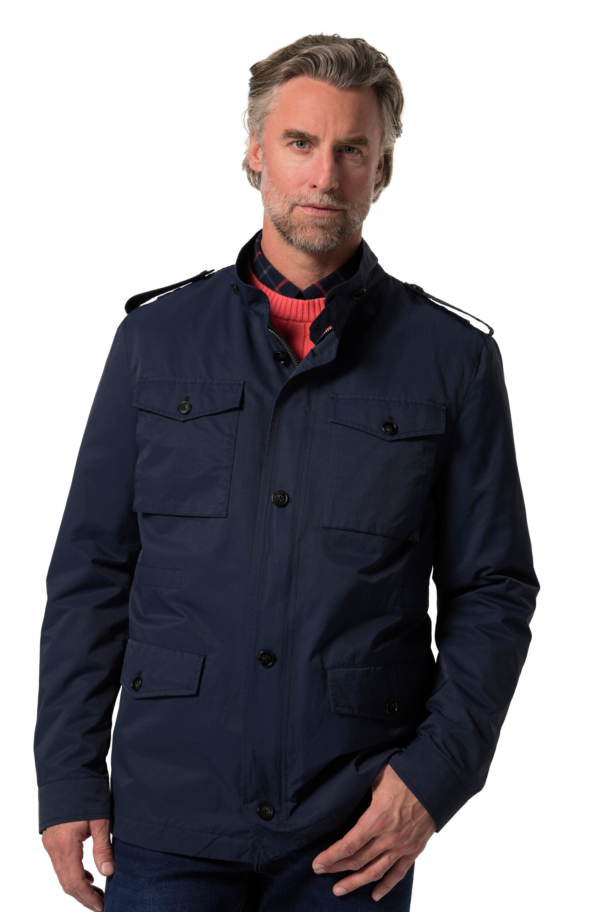 Boston Park Between-season jacket in Blue: front