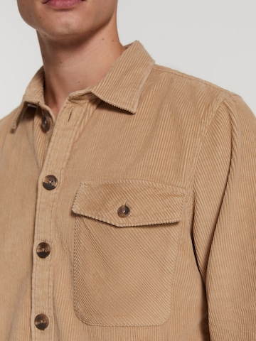 Shiwi Regular fit Button Up Shirt 'Brad' in Beige