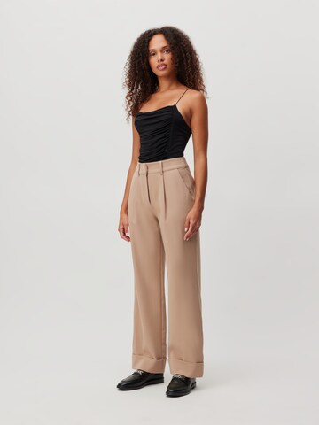 LeGer by Lena Gercke - Acampanado Pantalón plisado 'Pina' en beige