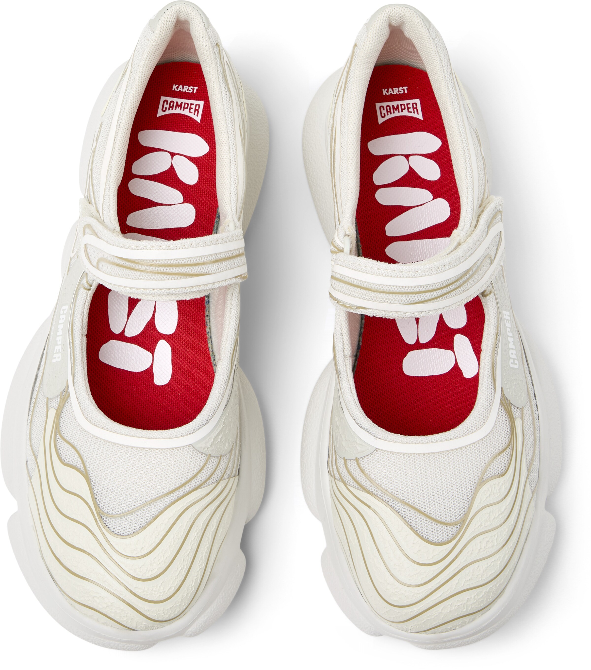 CAMPER Ballet Flats 'Karst' in White