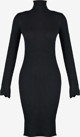 Trendyol Stickad klänning i svart: framsida