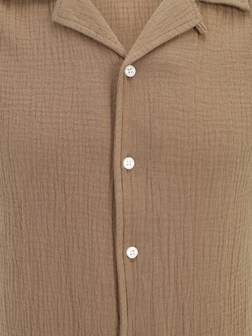 Kronstadt - Ajuste regular Camisa 'Cuba' en marrón