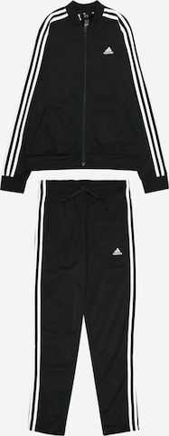 ADIDAS SPORTSWEAR Tracksuit 'Essentials 3-Stripes' in Black: front