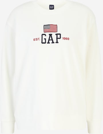 Gap Petite Свитшот в Белый: спереди