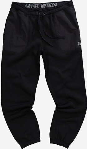 JAY-PI Regular Workout Pants in Black: front