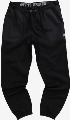 JAY-PI Regular Workout Pants in Black: front