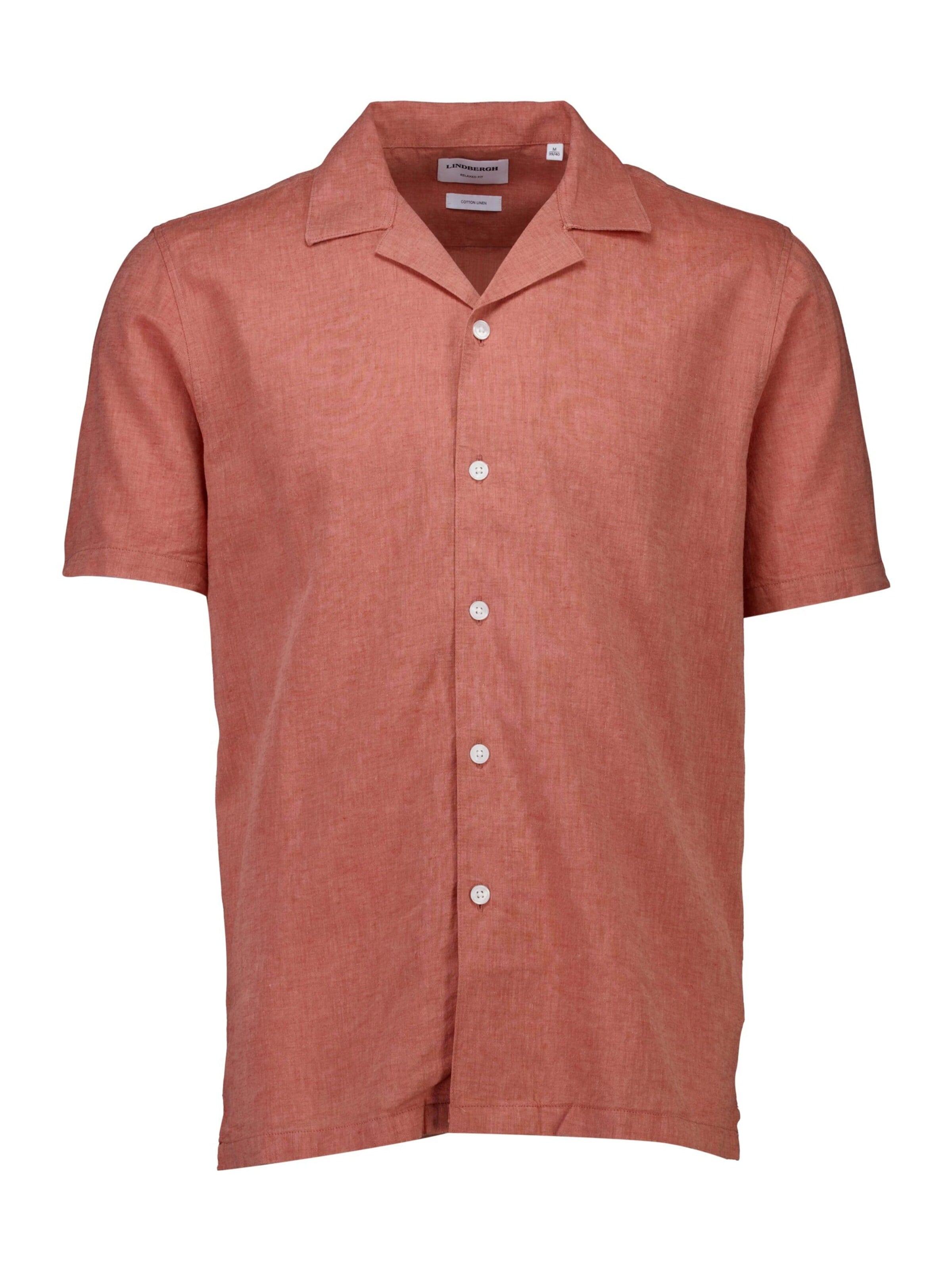 Lindbergh Regular fit Overhemd in Oranje: voorkant