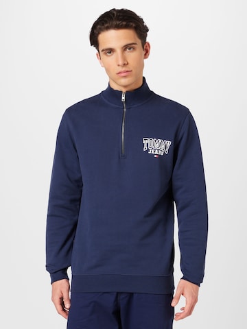 zils Tommy Jeans Sportisks džemperis: no priekšpuses