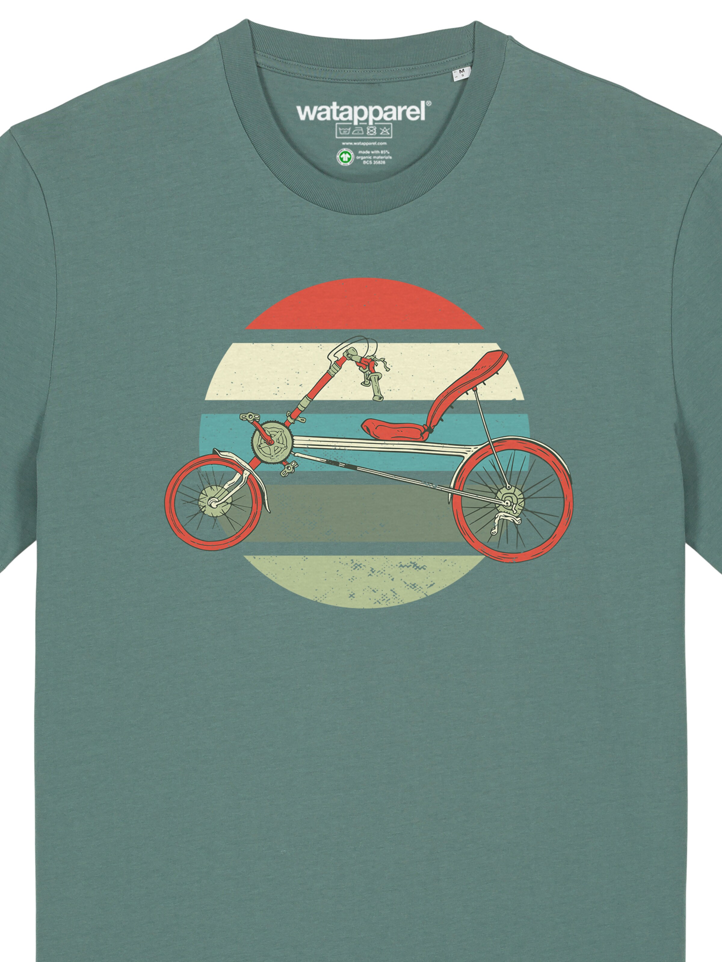 T-Shirt 'Recumbent Bike' Watapparel en vert