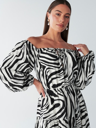 BWLDR Jurk 'BRIA MINI DRESS' in de kleur Zwart / Wit, Productweergave