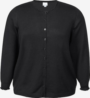 Zhenzi Strickjacke 'Kogle 1163' in Schwarz: Vorderseite