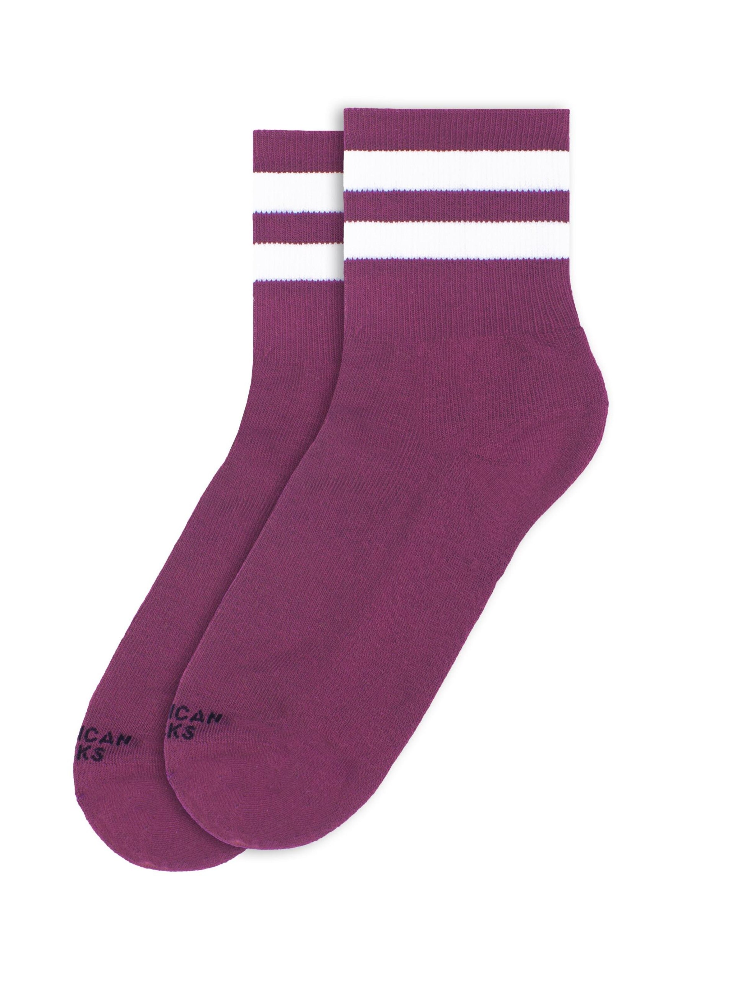 American Socks Ankle Socks 'Plum' in Red: front