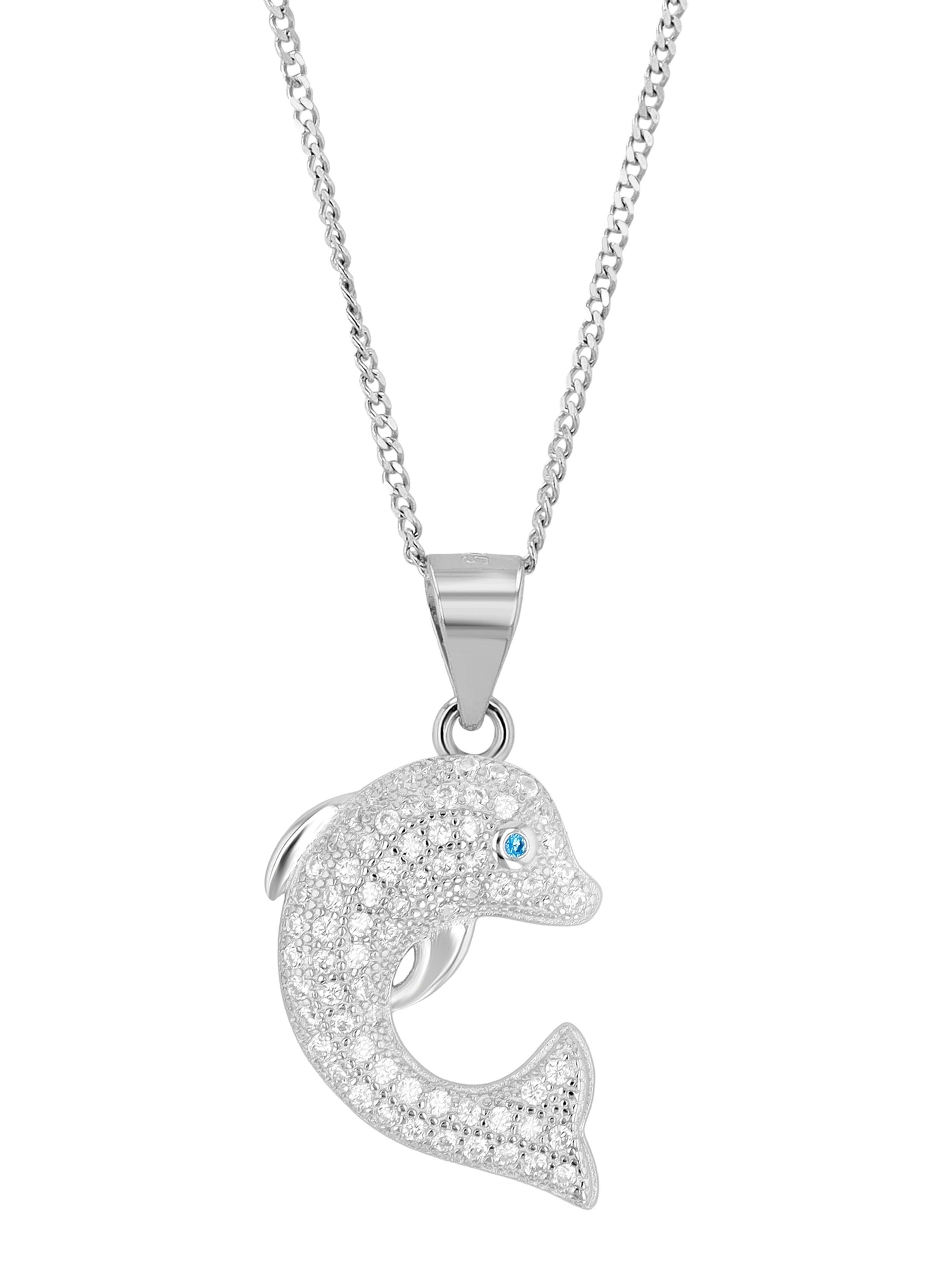 Akzent Pendant '"Finna" aus 925 Sterlingsilber, rhodiniert, langlebig' in Silver