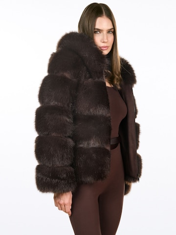 FauxAffairs Winterjacke 'BRAUNE FELLJACKE GIA'‌ in Braun