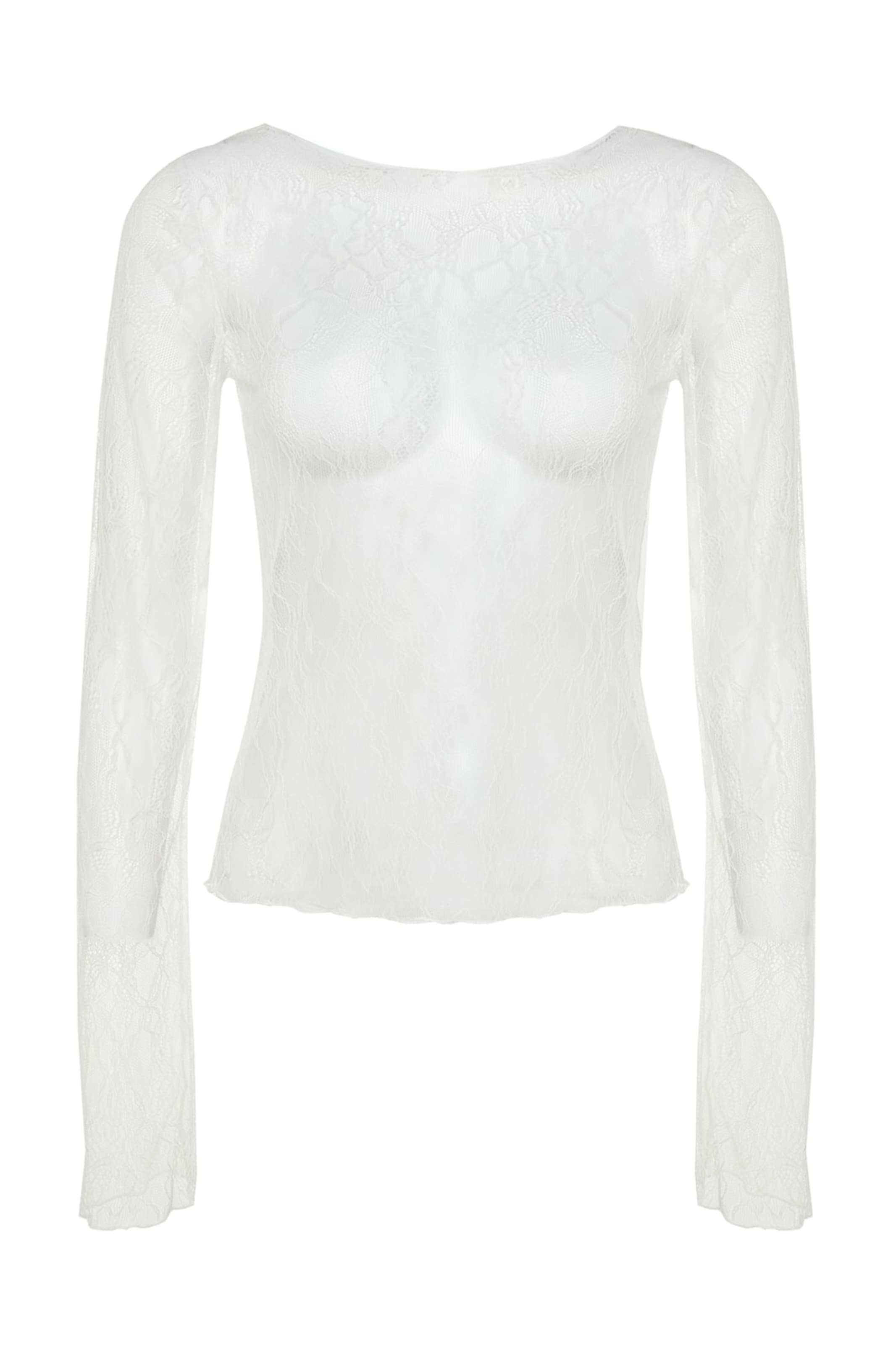 T-shirt Trendyol en blanc : devant