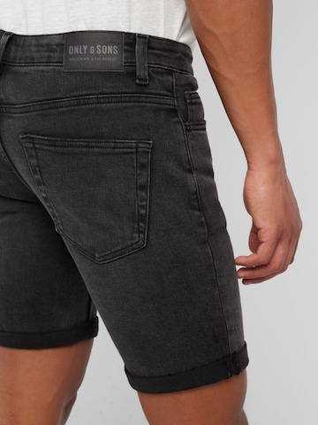 Only & Sons Slimfit Shorts 'ONSPLY' in Schwarz