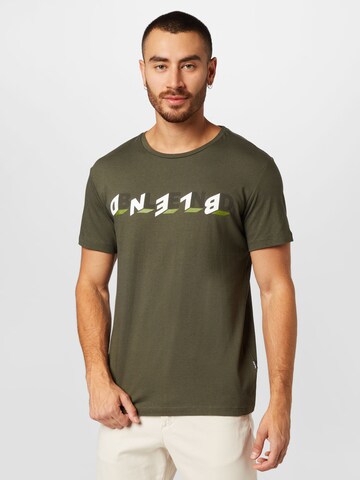 T-Shirt BLEND en vert : devant
