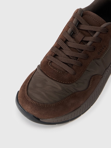BOSS Sneakers laag 'Titanium' in Bruin