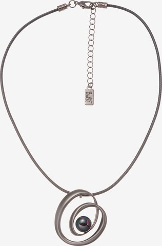 Leslii Necklace in Grey: front