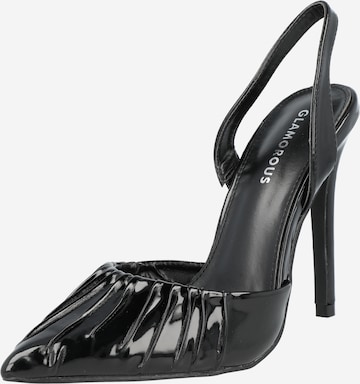 GLAMOROUS Slingback Pumps in Black: front