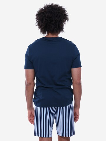Mey Pajama short 'Graphic Stripes' in Blue