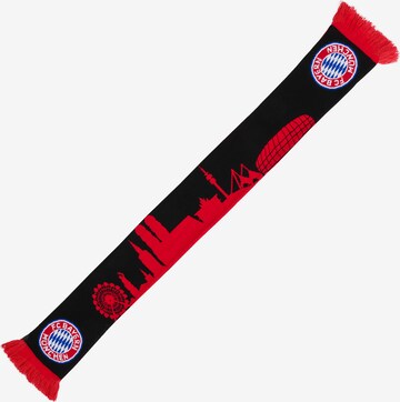 FC BAYERN MÜNCHEN Sports Scarf 'FC Bayern München Skyline' in Red: front