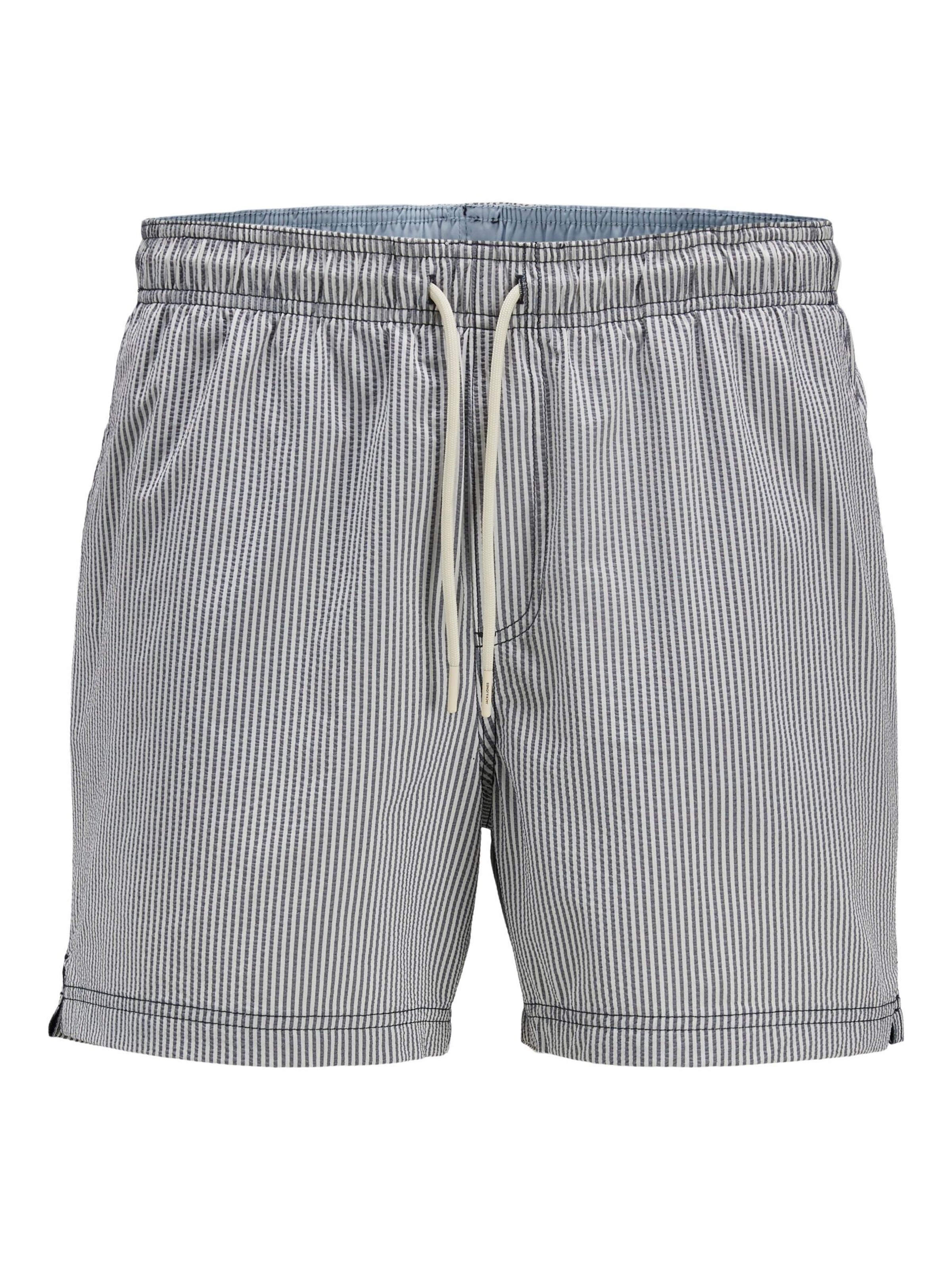 JACK & JONES Badeshorts i blå-meleret / hvid, Produktvisning