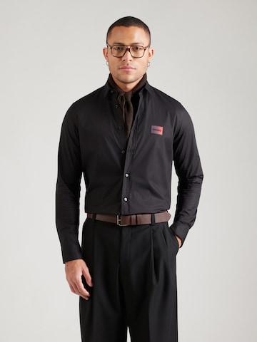 HUGO Regular Fit Skjorte 'Emero' i sort: forside