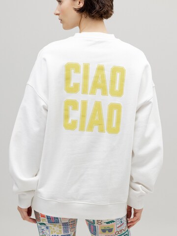 Felpa 'Sweater Ciao Ciao' di Hey Honey in bianco