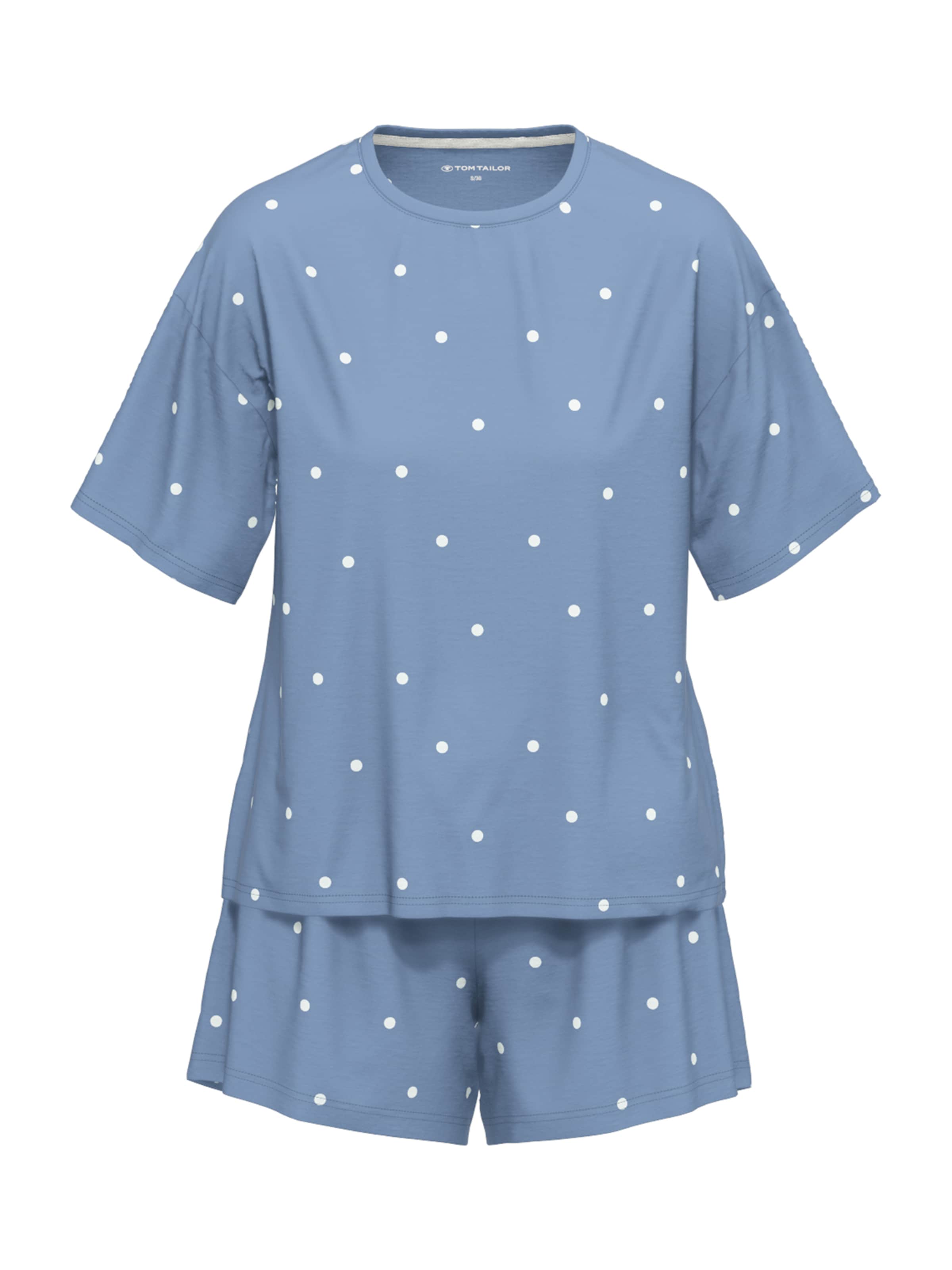 TOM TAILOR Kratke hlače za spanje | modra barva: sprednja stran