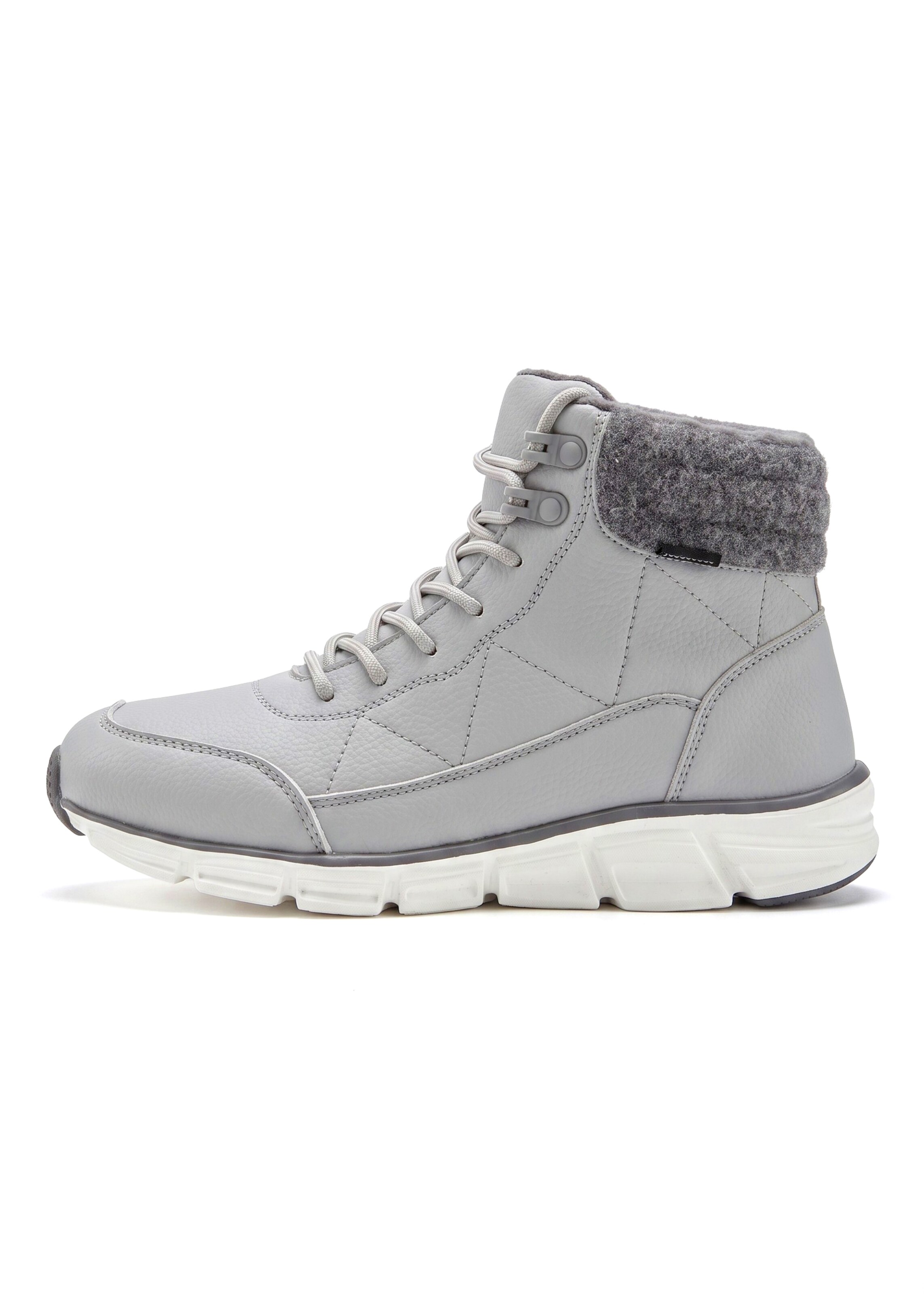 LASCANA Schnürstiefelette in Grau