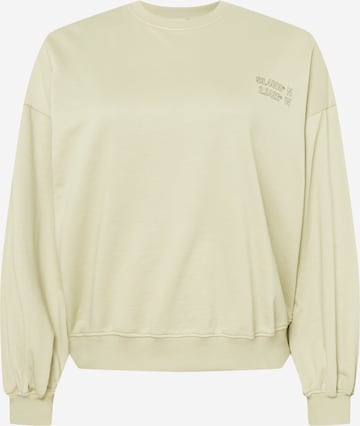 Public Desire Curve Sweatshirt in Green: front