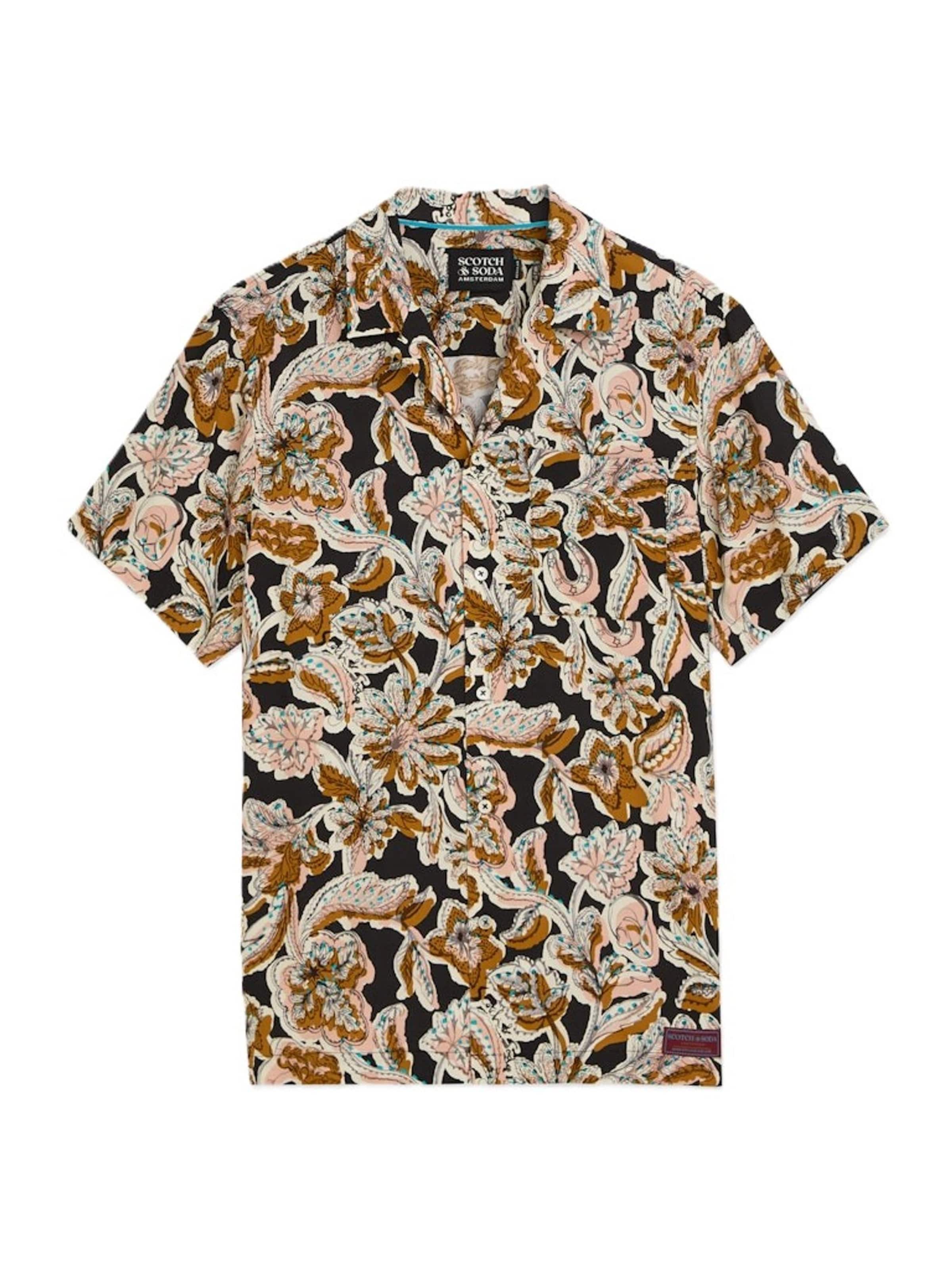 SCOTCH & SODA Regular fit Button Up Shirt in Brown: front