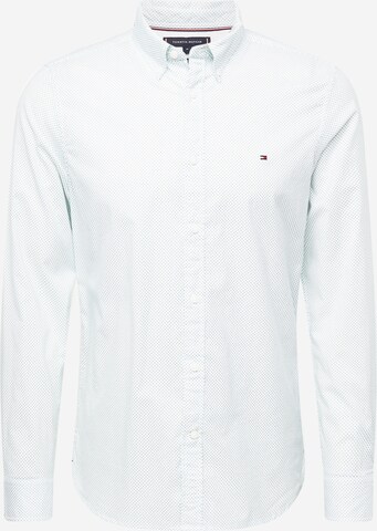 TOMMY HILFIGERSlim Fit Košulja 'FLEX' - bijela boja: prednji dio
