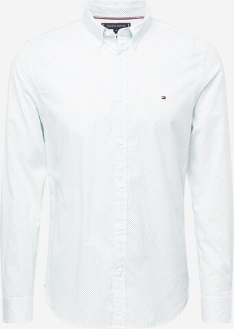 Coupe slim Chemise 'FLEX' TOMMY HILFIGER en blanc : devant