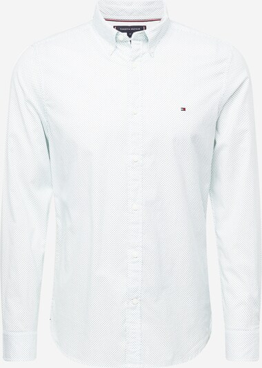 TOMMY HILFIGER Button Up Shirt 'FLEX' in Green / White, Item view