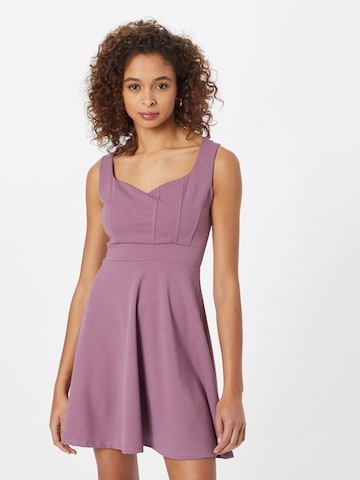 WAL G. - Vestido de cocktail 'MISSY HEART' em roxo: frente