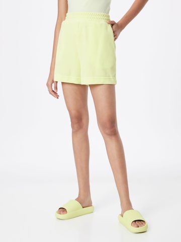 Monki Regular Pants in Yellow: front