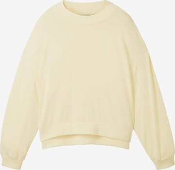 Sweat-shirt TOM TAILOR en jaune : devant