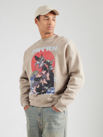 ALPHA INDUSTRIES Sweatshirt 'Japan Warrior' in Beige: Vorderseite