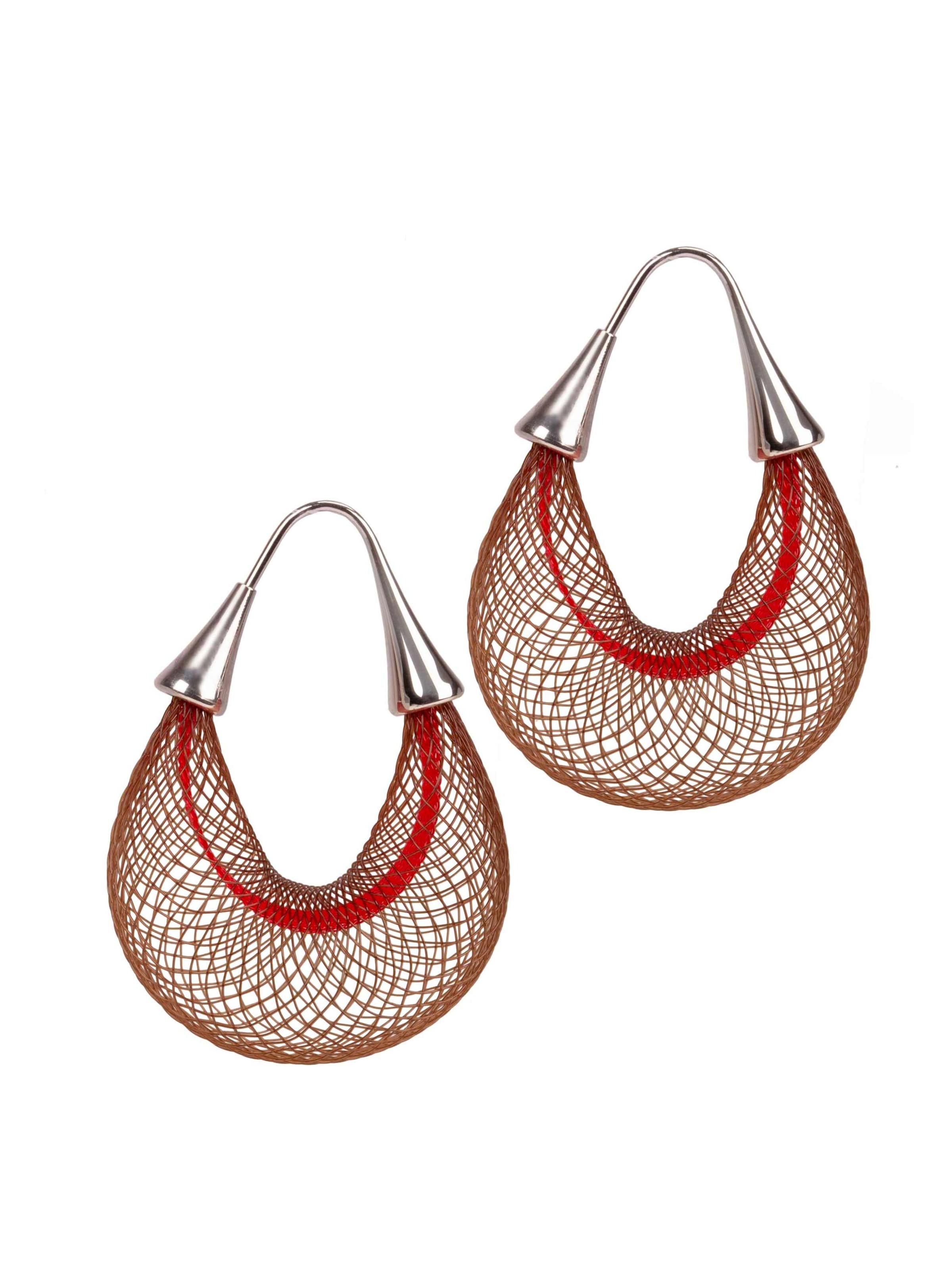 Gretchen Ohrringe 'Vlum Loop' in Braun: Vorderseite