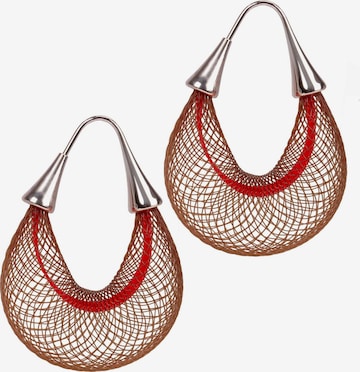 Gretchen Ohrringe 'Vlum Loop' in Braun: Vorderseite