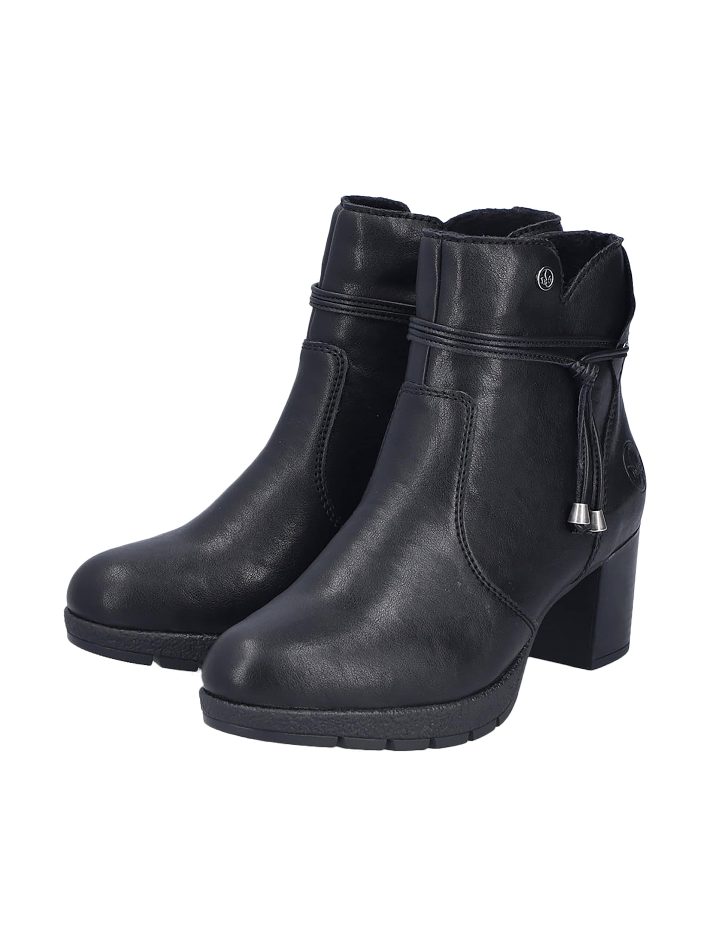 Rieker Ankle boots 'Girona Absatzstiefelette' in Black