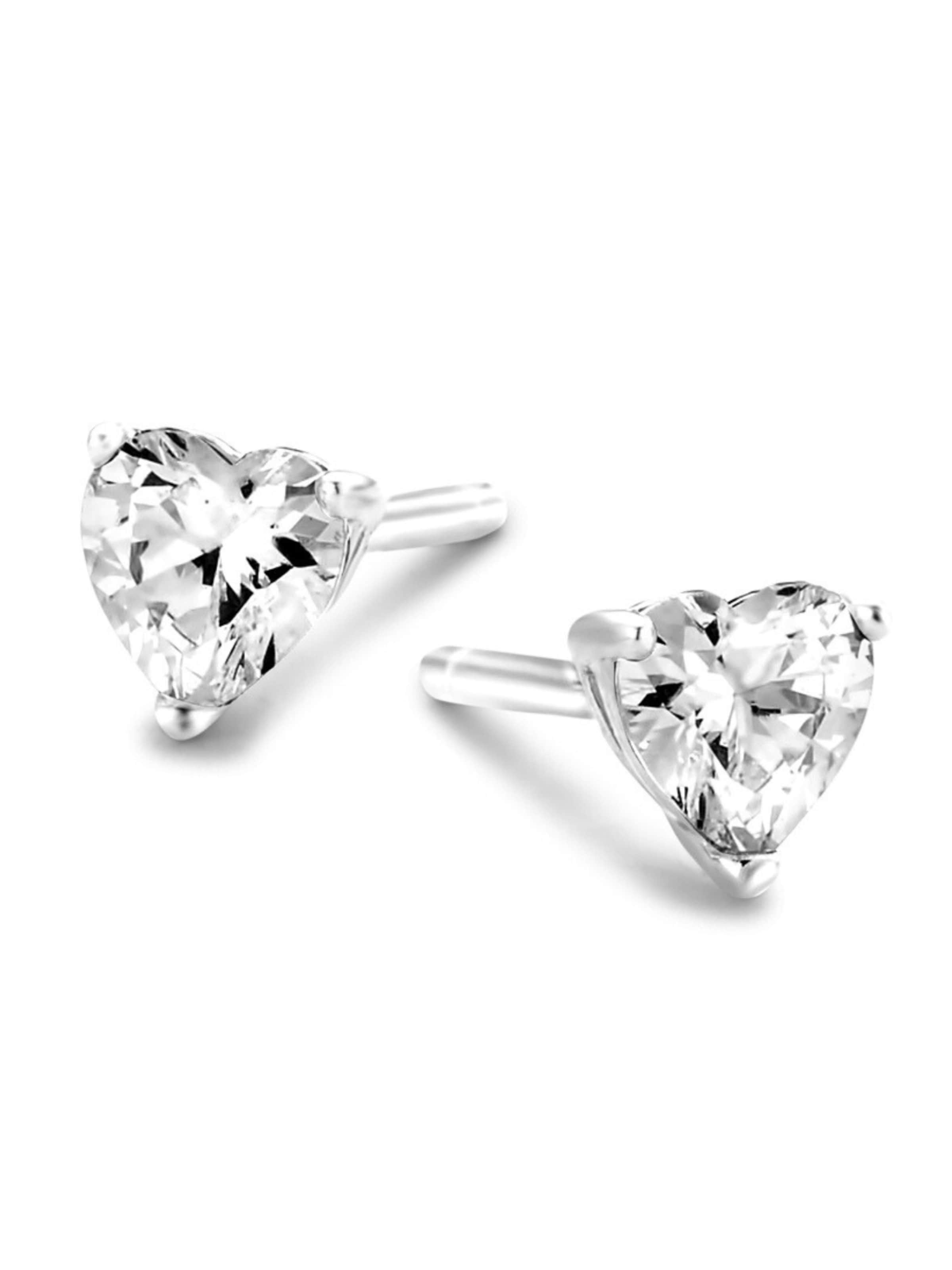 Pure Schmuck Boucles d'oreilles 'Luna Heart' en argent, Vue avec produit