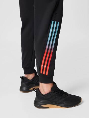 ADIDAS PERFORMANCE Tapered Workout Pants in Black