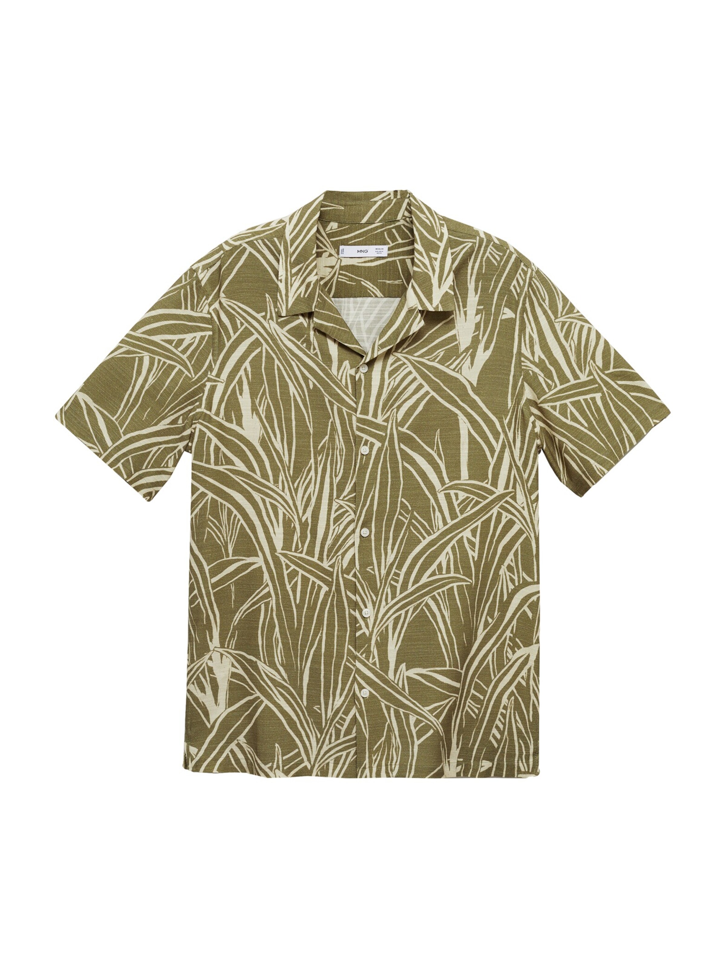 MANGO MAN Regular fit Srajca 'Bombay' | zelena barva: sprednja stran